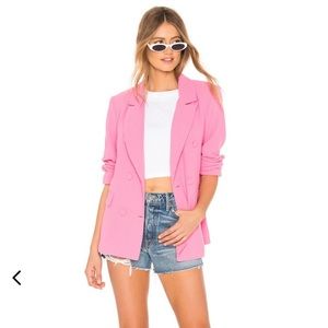 Lovers + Friends Noemi Blazer in Barbie pink